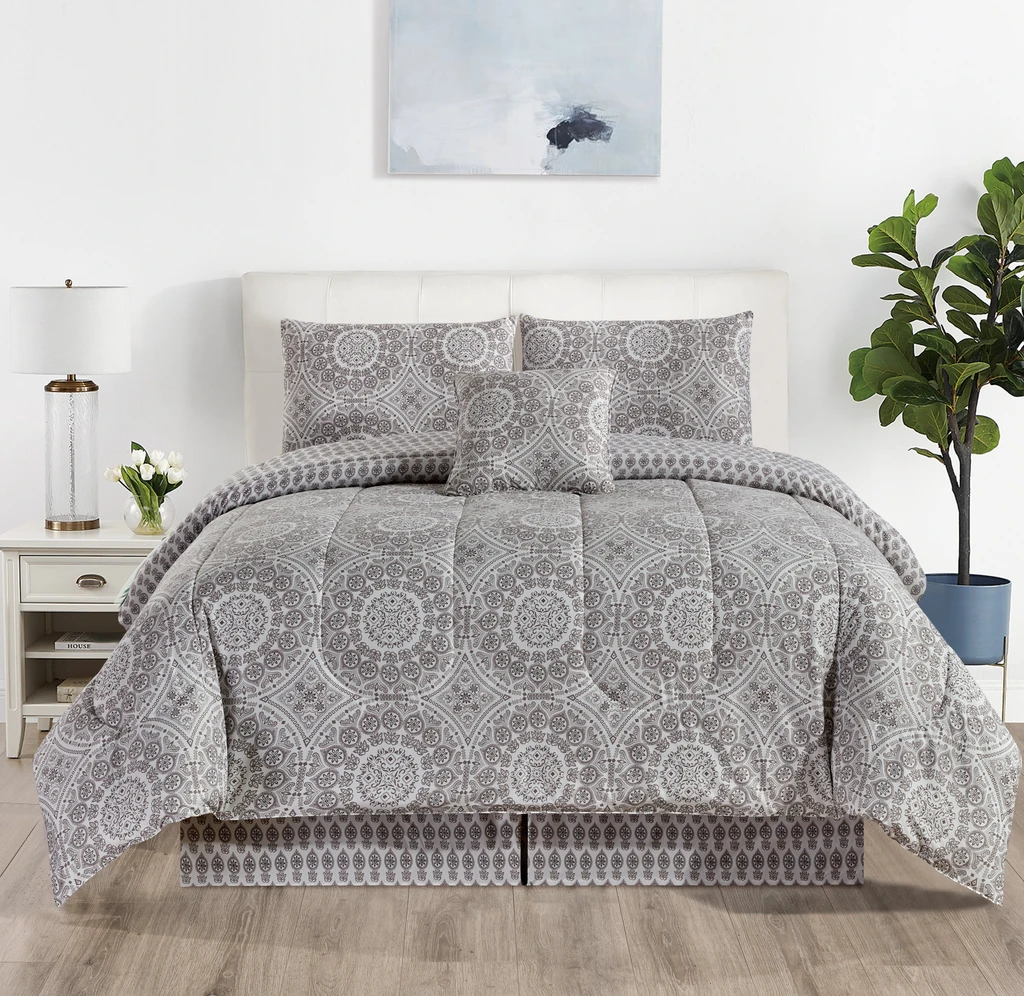 Lux Decor Collection 5-Piece Reversible Comforter Set
