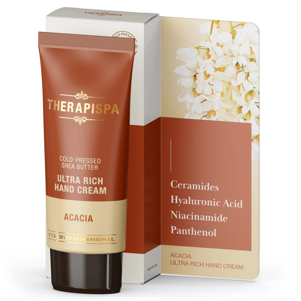 THERAPISPA.US Ultra Rich Hand Cream / Acacia – Intense Moisture, Protection & Softness for Dry, Overworked Hands