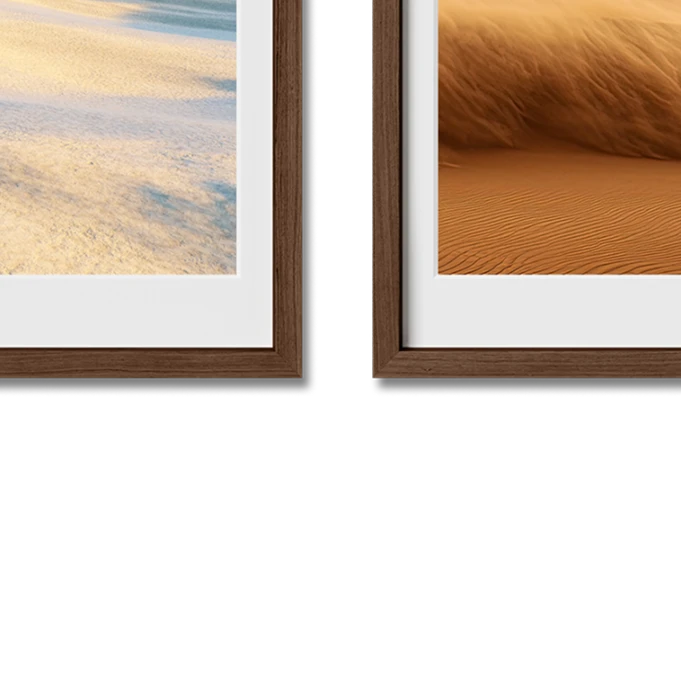 Haus and Hues Set Of 2 Gallery Frames - With Matting - Frames Only, No Printing