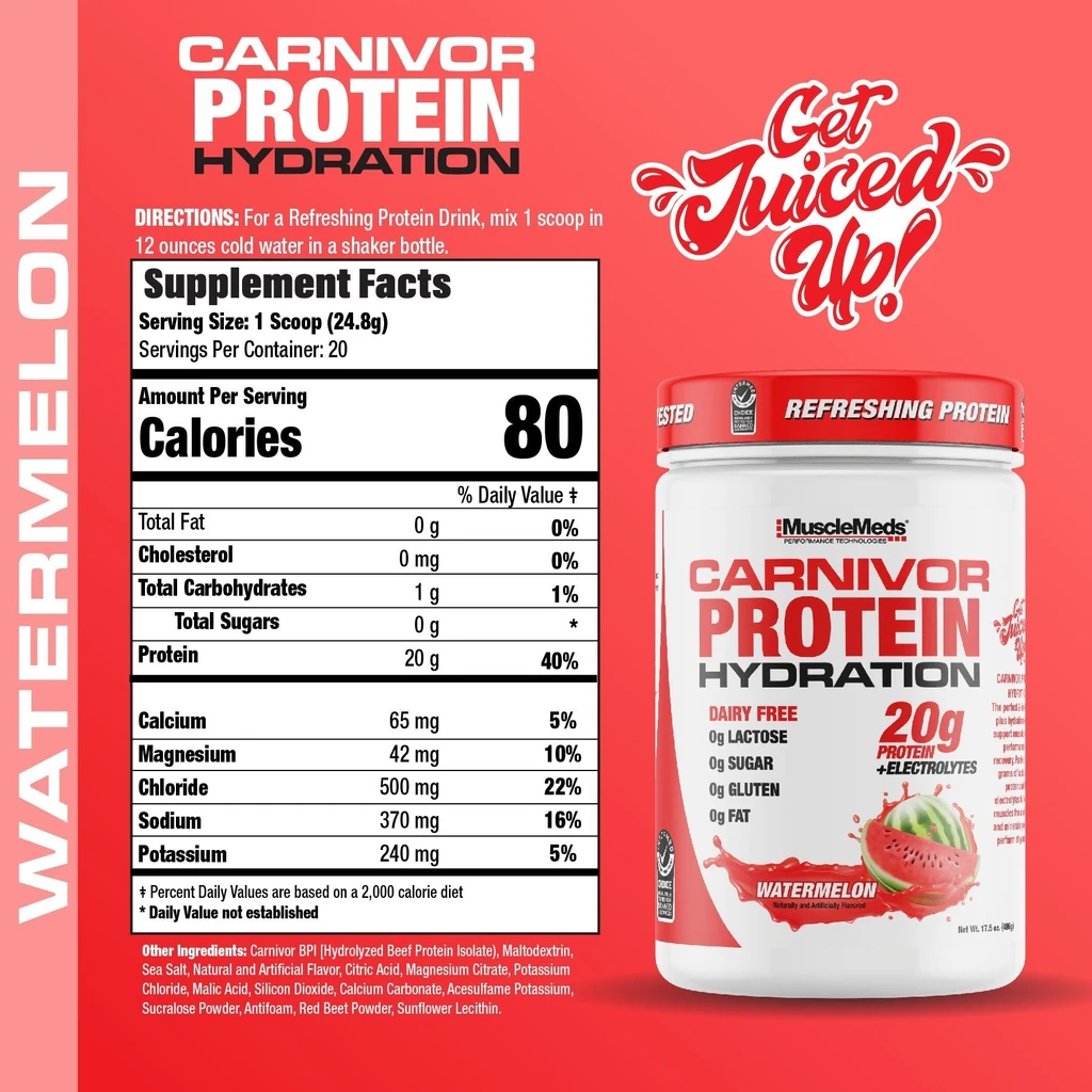MuscleMeds Carnivor Protein Hydration Powder