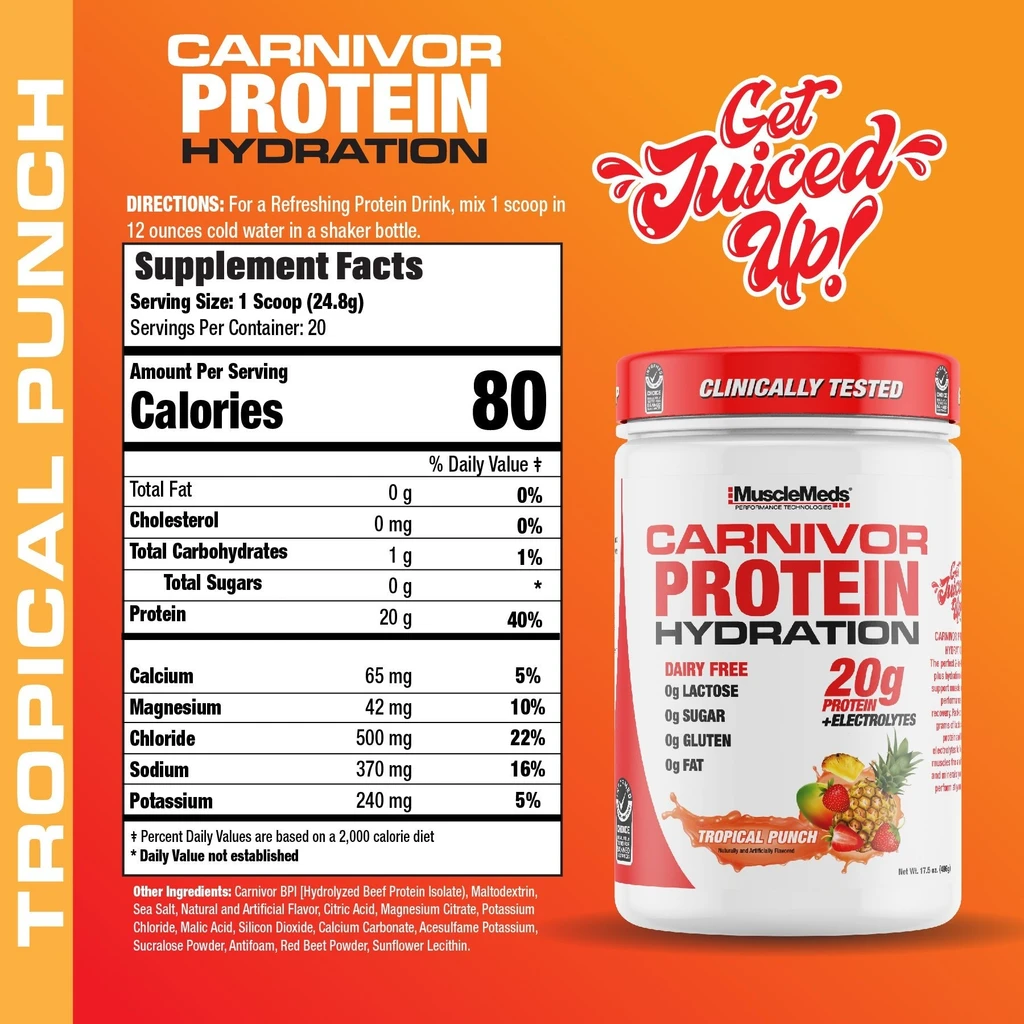 MuscleMeds Carnivor Protein Hydration Powder