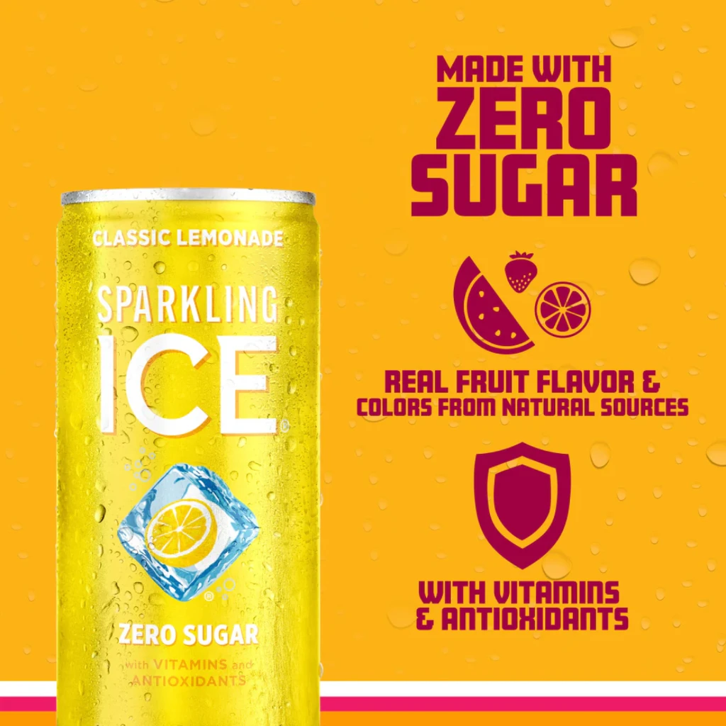 Sparkling Ice Caffeine Flavored Sparkling Water, Classic Lemonade, Mini Cans - Multi Pack