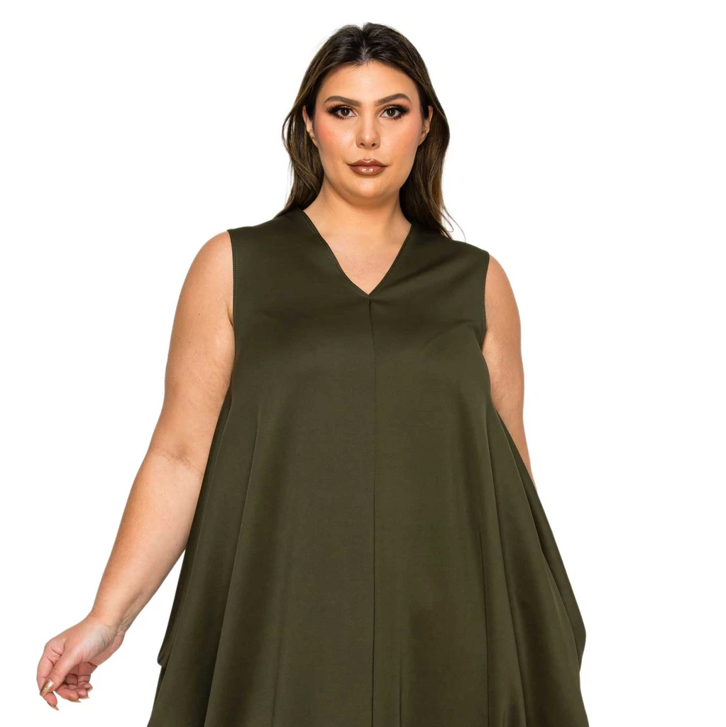 L I V D Clover Sleeveless Bubble Hem Dress