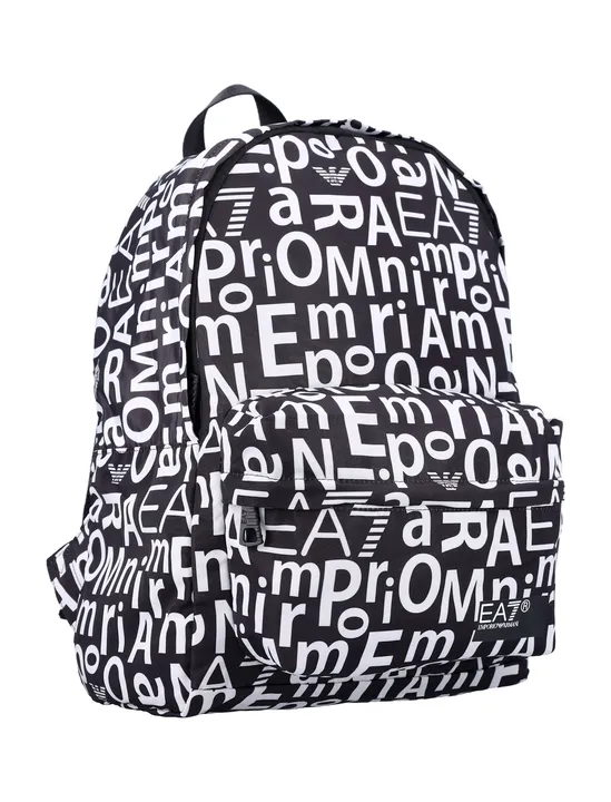 EA7 EA7 Allover Logo Print Kids Backpack