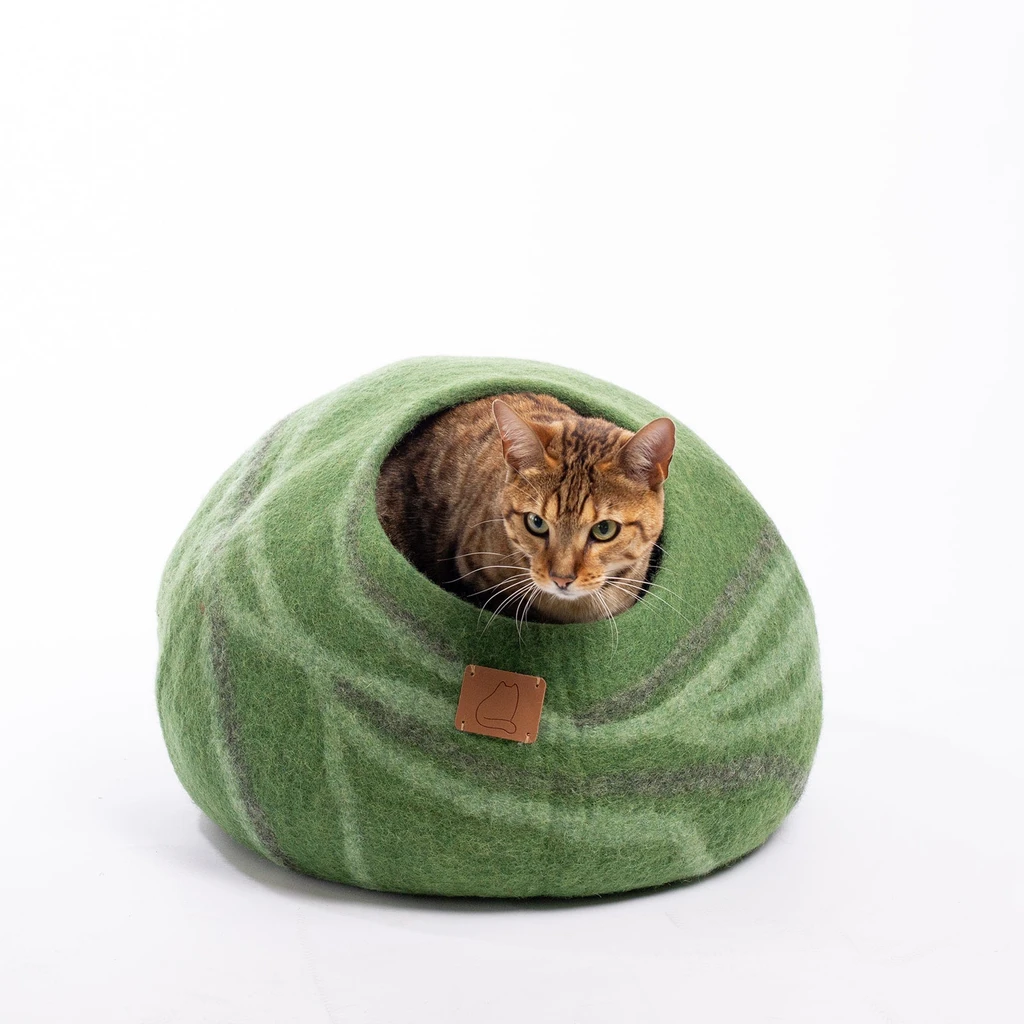 Fuzzy Cove Stone Design | Round Style Cave | Primary Color: Earth Brown