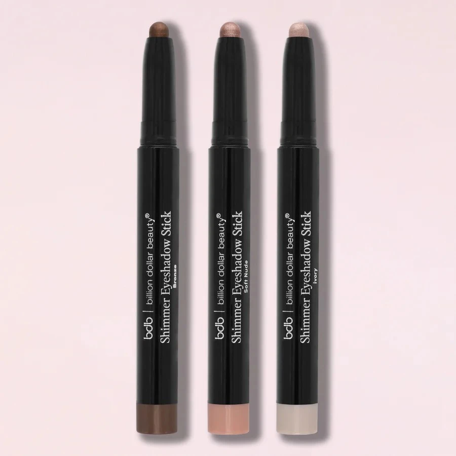 Billion Dollar Beauty Shimmer Eyeshadow Stick Trio for Effortless Eye Makeup