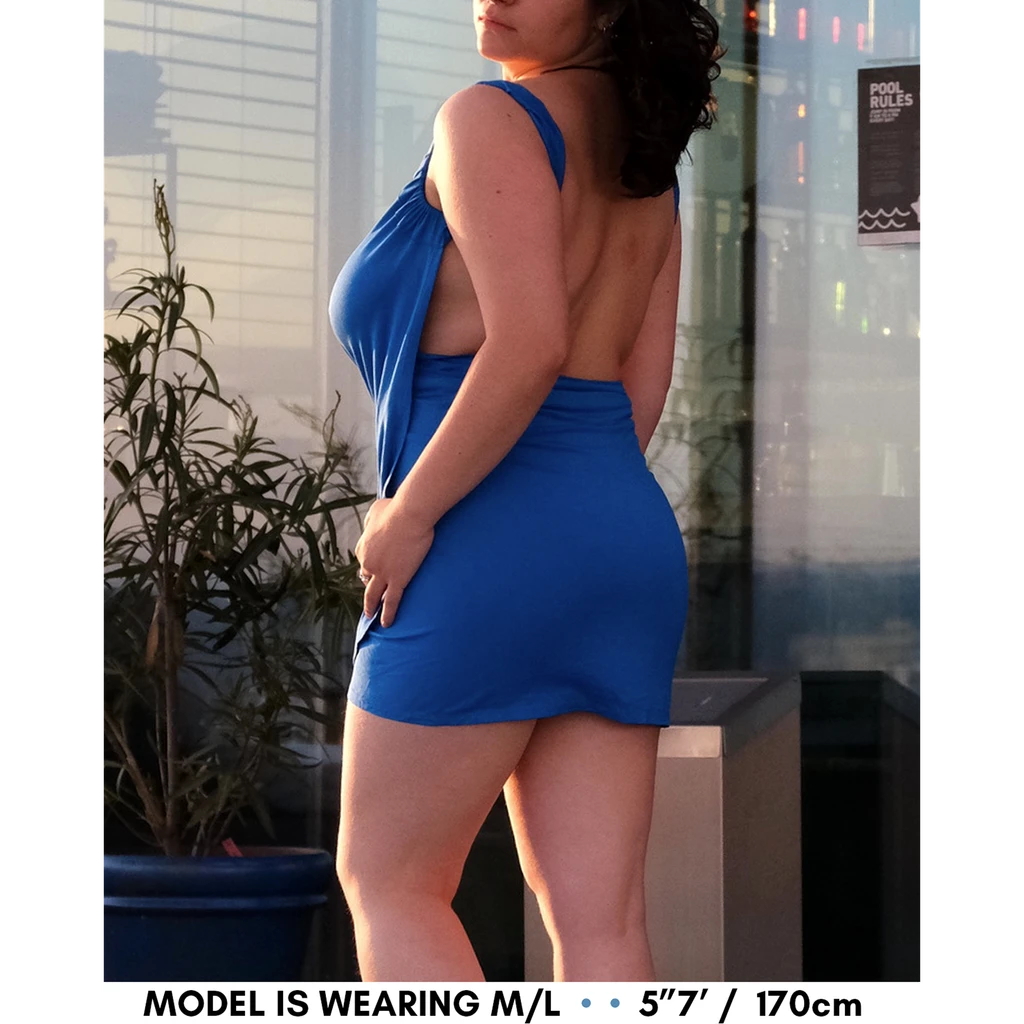 Gela Beach Mini Bamboo Wrap Dress Cover-Up | Easy Wear As Dress or Skirt