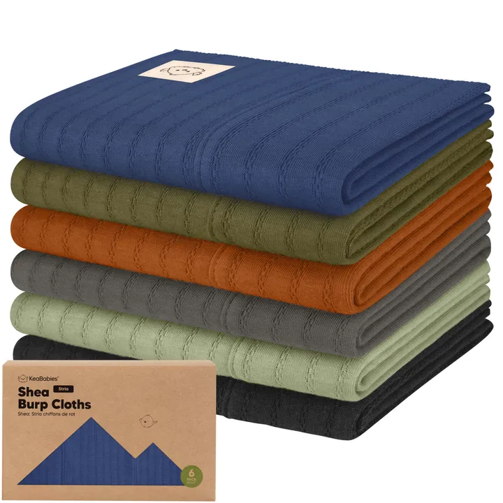 KeaBabies Ultra-Soft Organic Cotton Burp Cloths