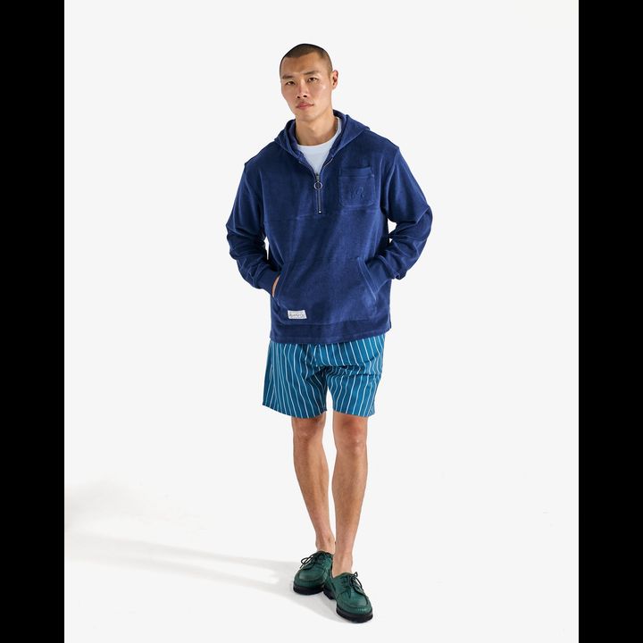 Malbon Golf Castello French Terry Quarter Zip Hoodie M - 5