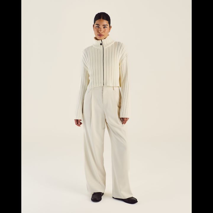Malbon Golf Allegra Chunky Knit Zip Up S | Flip App