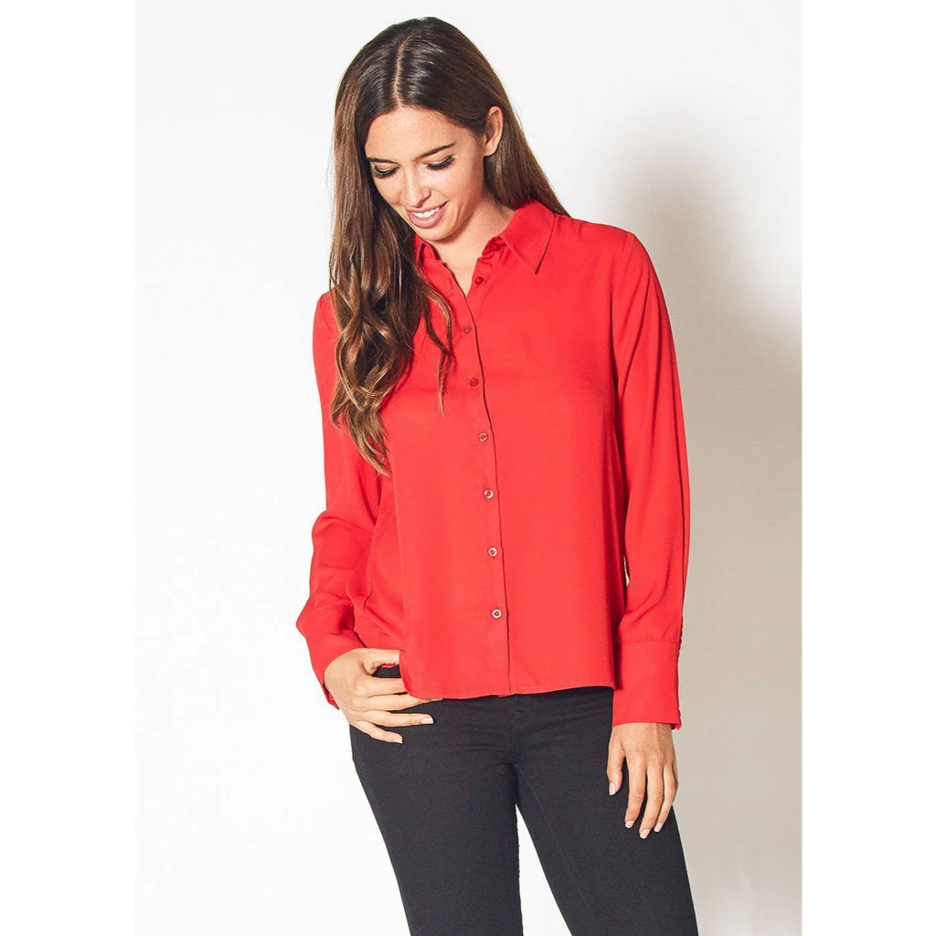 Shop at Konus Pleione Button Up Basic Everyday Shirt