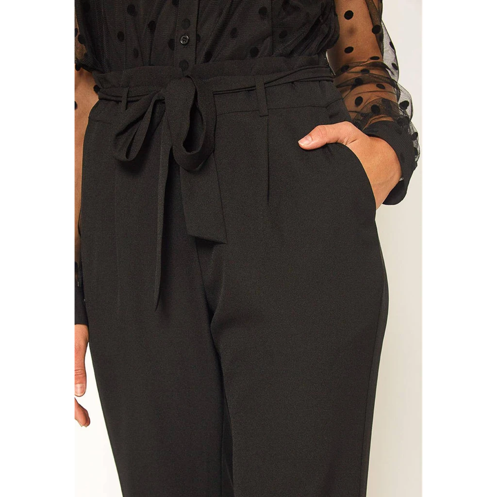 Shop at Konus Pleione Women's Tie Waist Slim Trouser