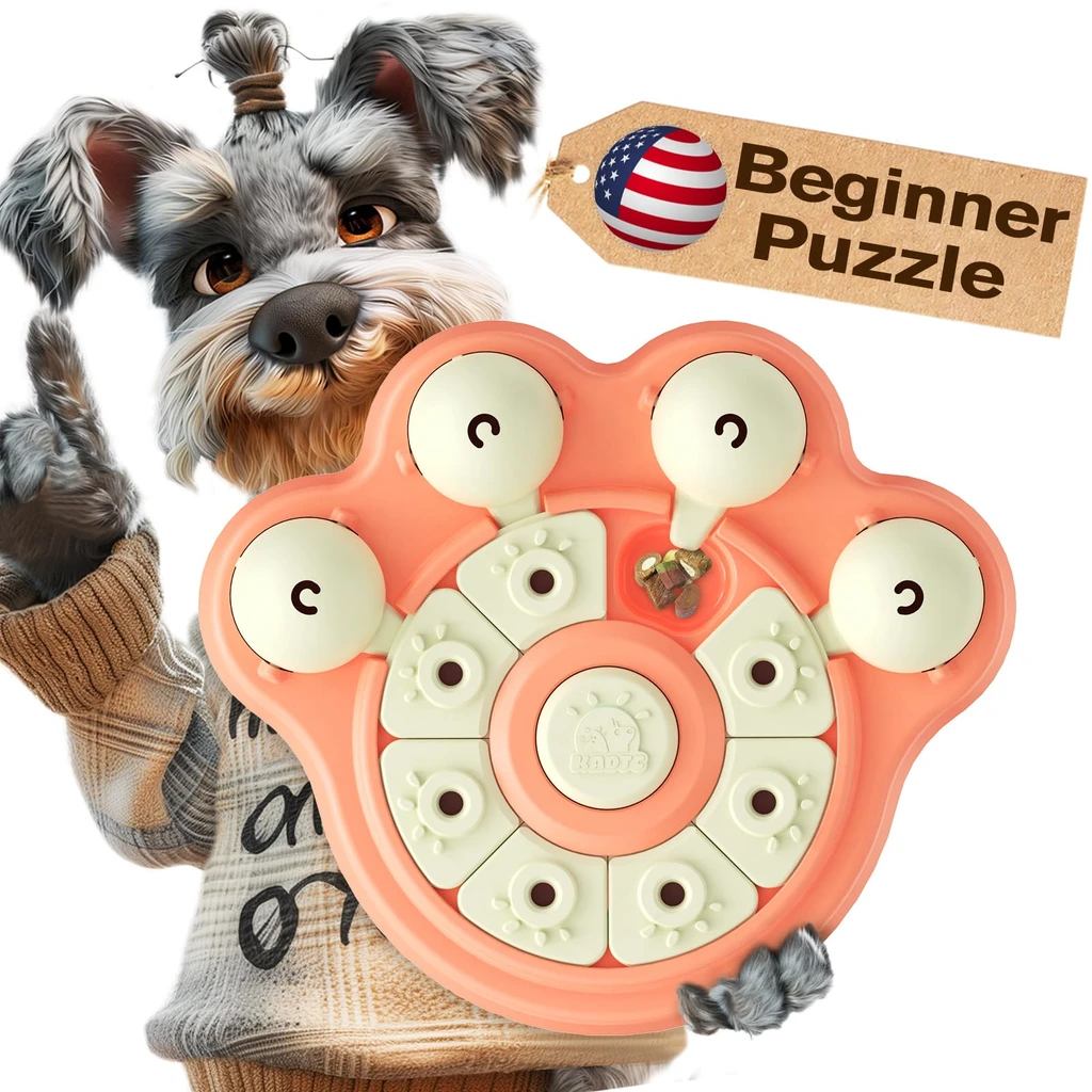 KADTC Beginner Dog Puzzle Toy Mind Game Puppy - Paw Pattern