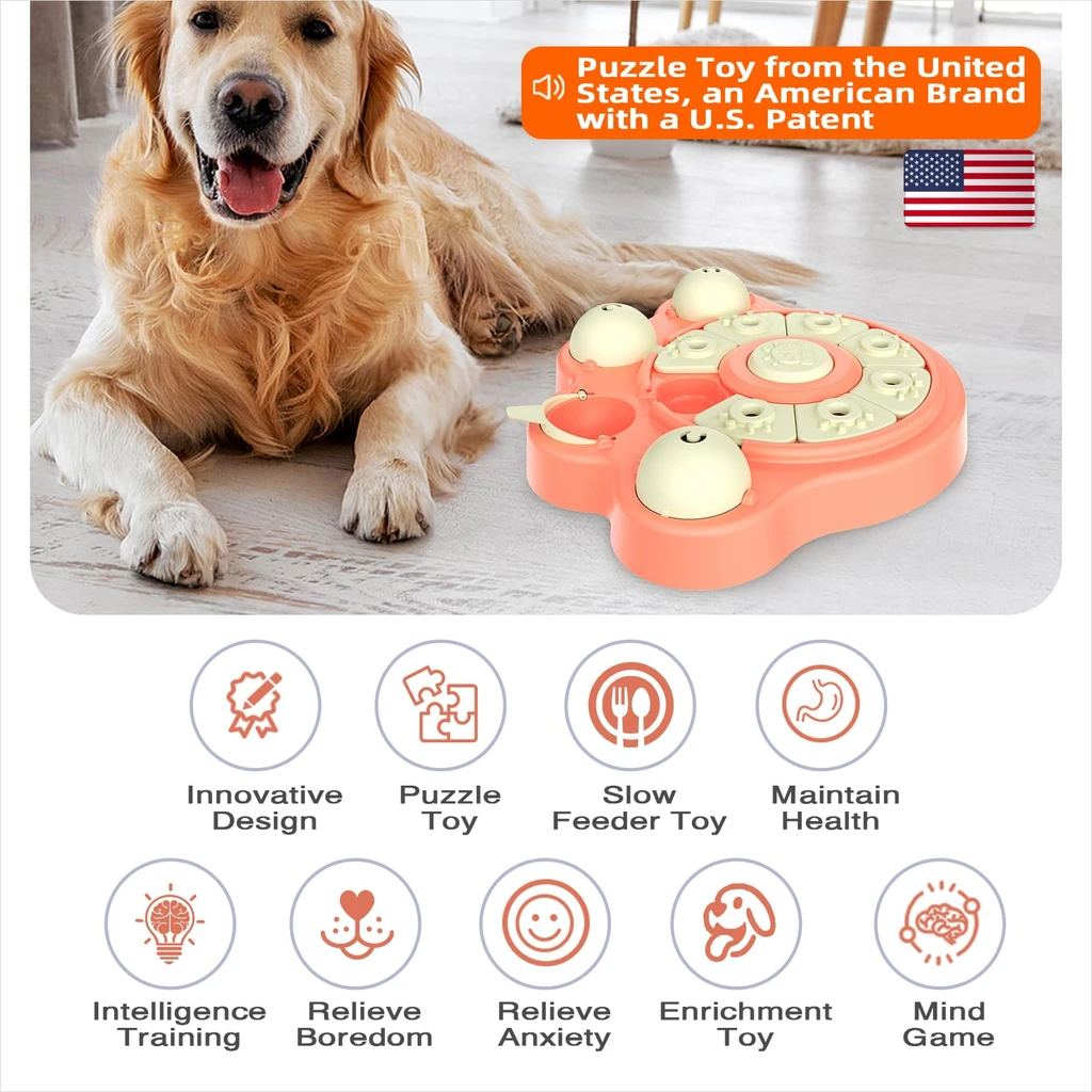 KADTC Beginner Dog Puzzle Toy Mind Game Puppy - Paw Pattern