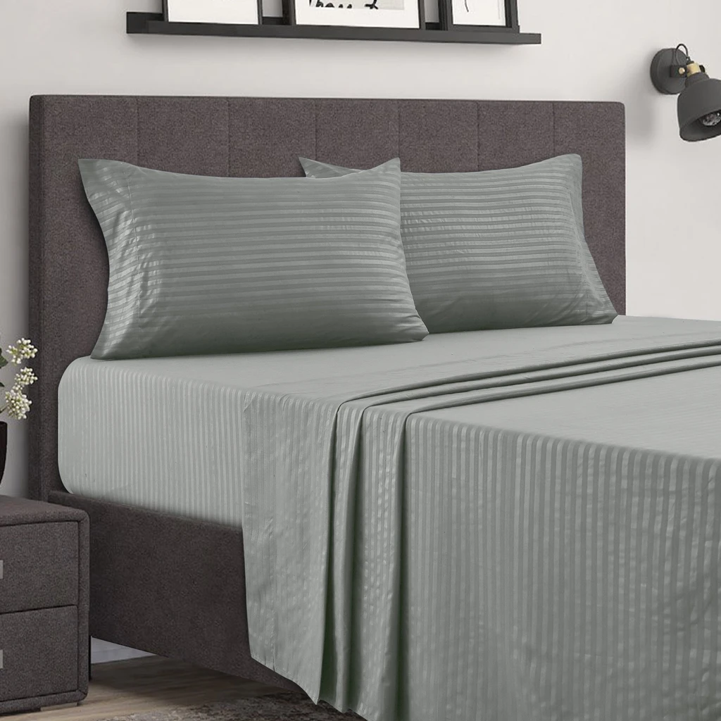 Lux Decor Collection Stripe Line Deep Pocket Bed Sheets Set
