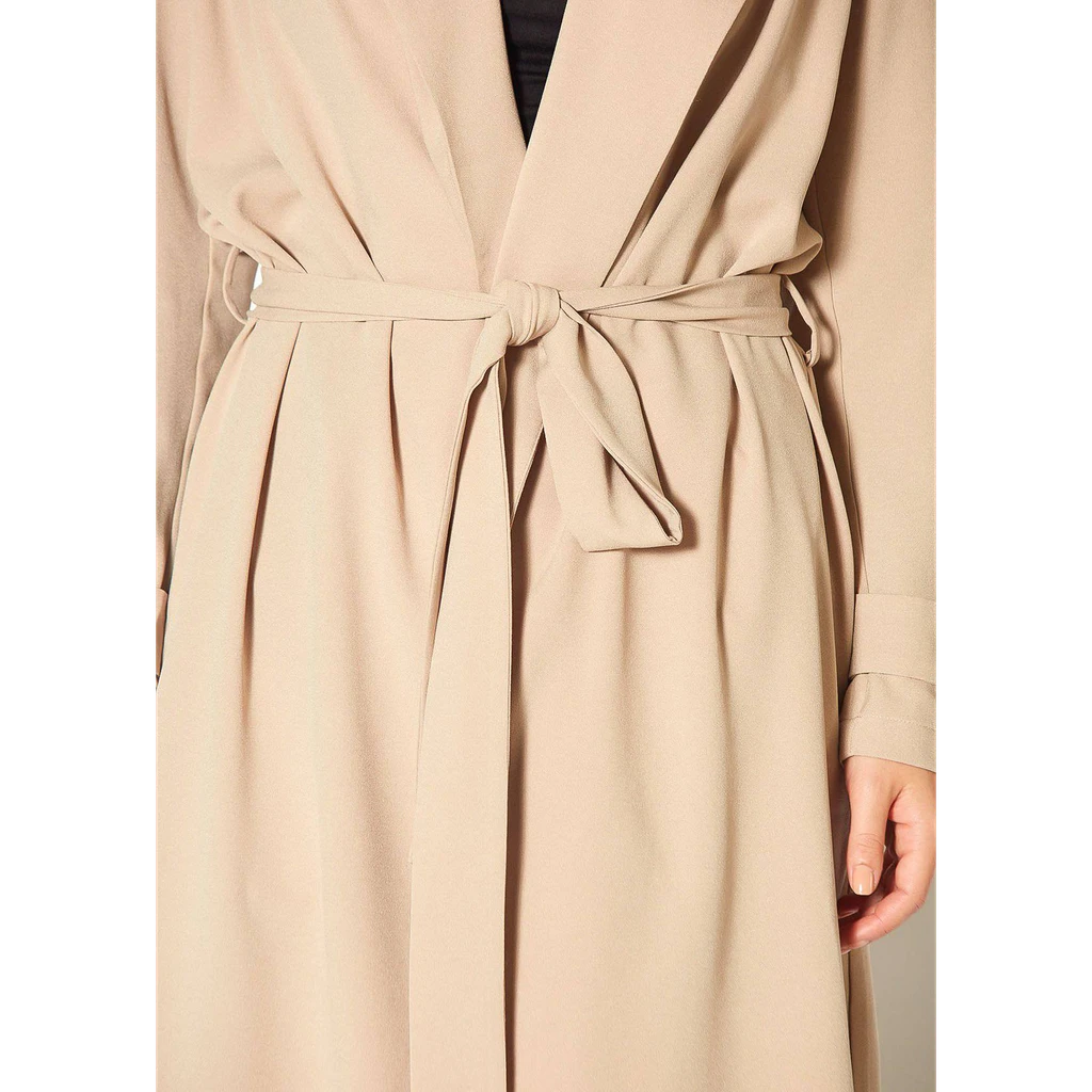 Shop at Konus Pleione Women's Tie Waist Light Trench Coat