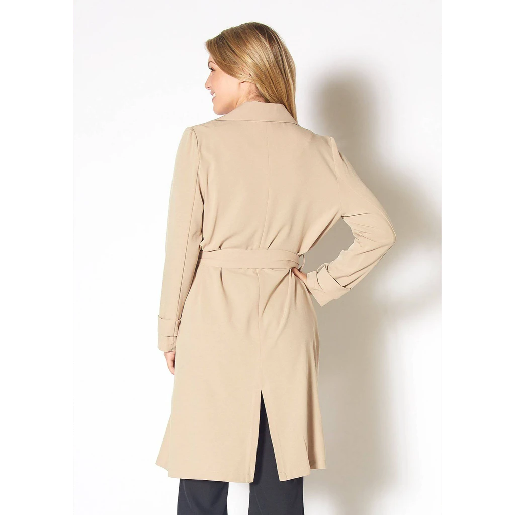 Shop at Konus Pleione Women's Tie Waist Light Trench Coat