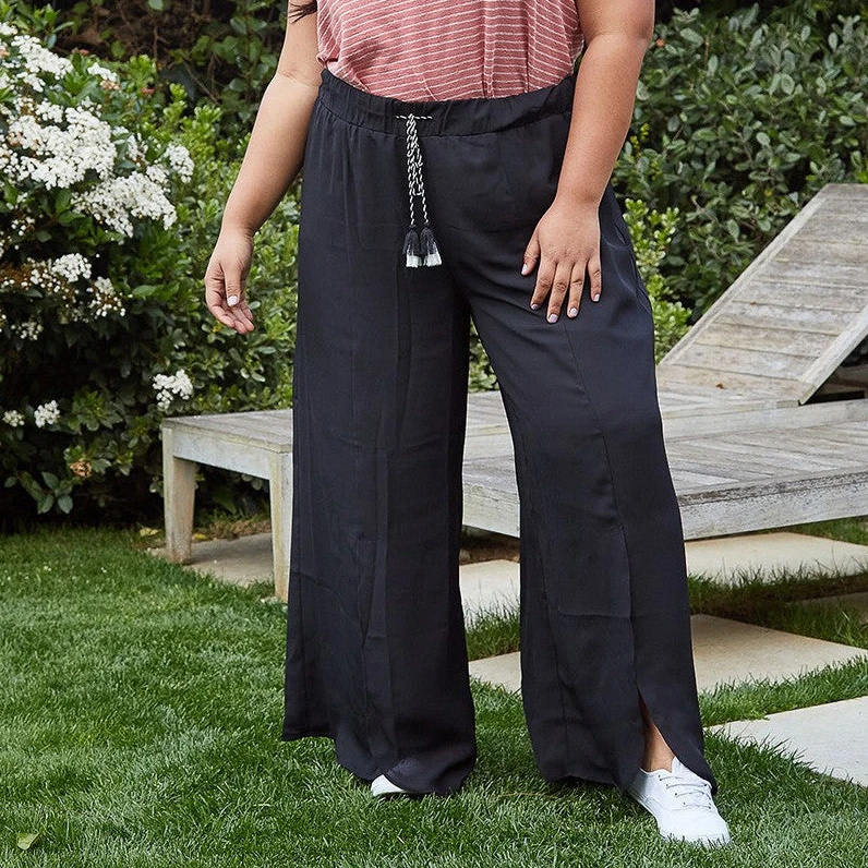 Shop at Konus Tassel Drawstring Palazzo Pants