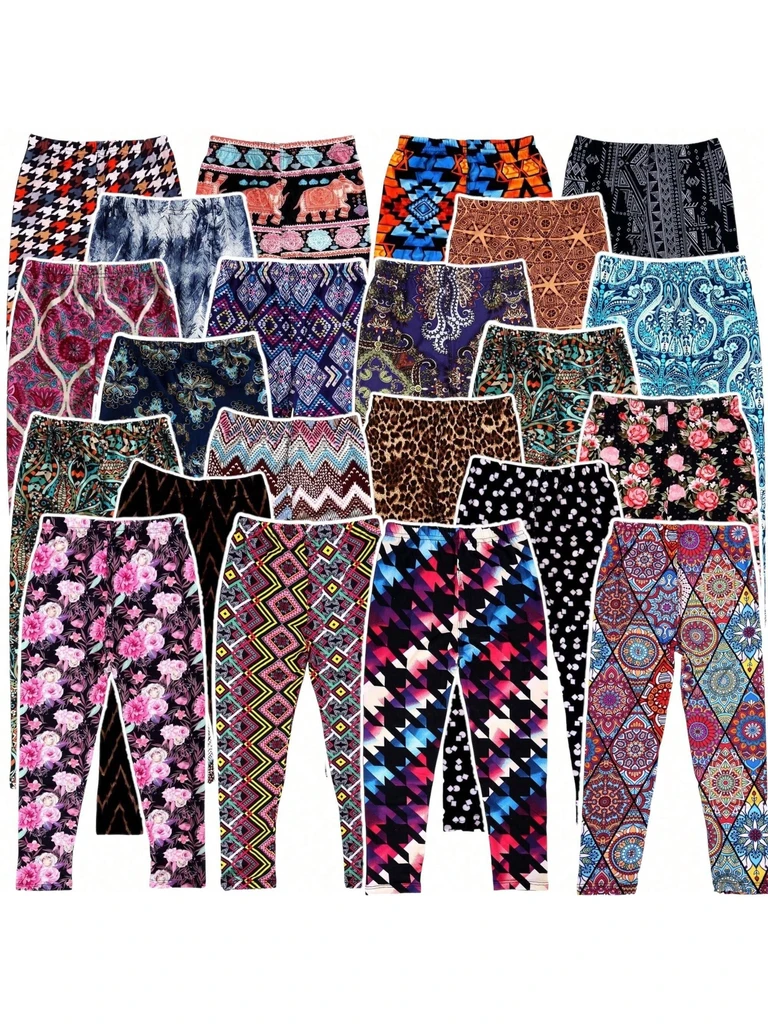 ToBeInStyle Girl's Ultra Soft Comfortable Full Length Fashion Print Leggings