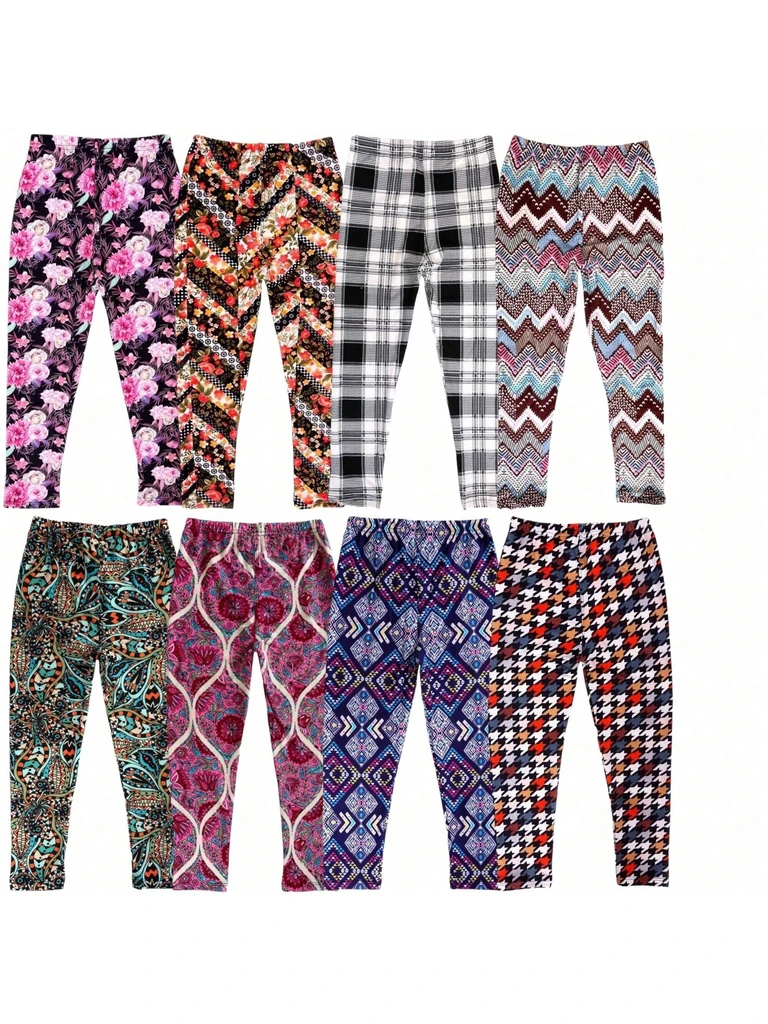 ToBeInStyle Girl's Ultra Soft Comfortable Full Length Fashion Print Leggings