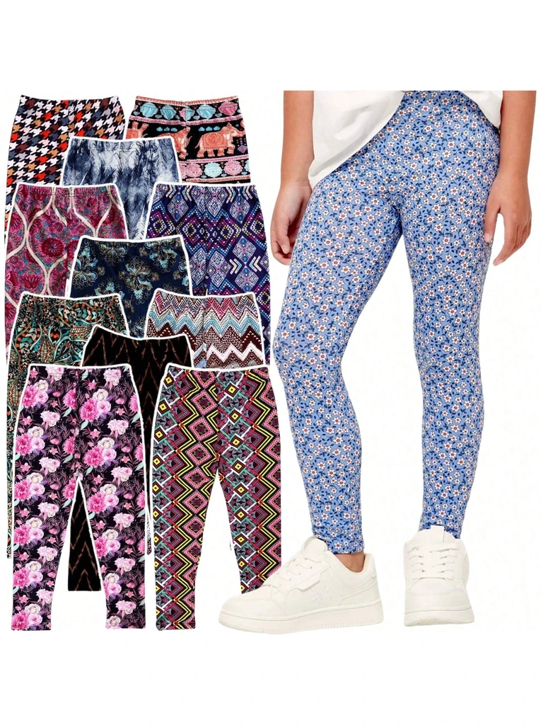 ToBeInStyle Girl's Ultra Soft Comfortable Full Length Fashion Print Leggings