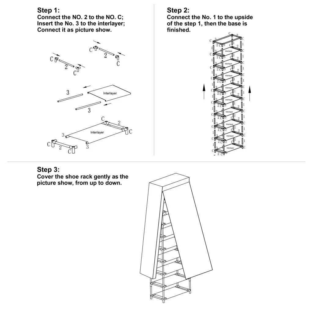 Directdeals 10-Tier DIY Shoe Cabinet