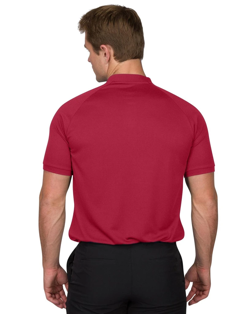 Three Sixty Six Men's Thin-Striped Collarless Golf Polos