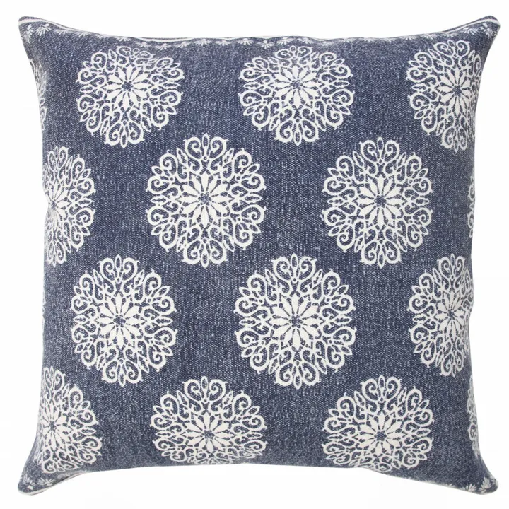 HomeRoots 100% Cotton Floral Zippered Pillow