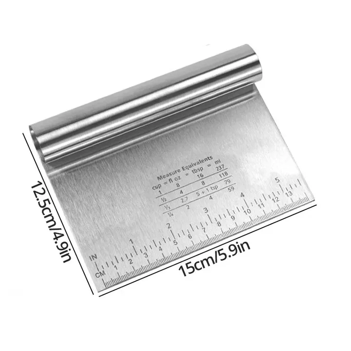 Hauswell Multi-Purpose Stainless Steel Dough Scraper & Chopper