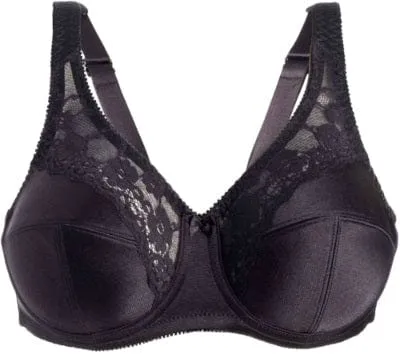 Rago Shapewear Style 7104 | Brand Full Figure Underwire Bra - Black