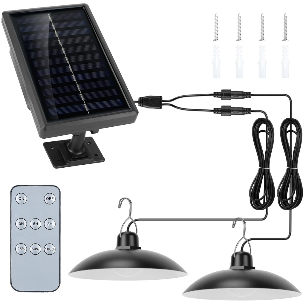 Directdeals Solar Shed Lights Dual Lighting Heads