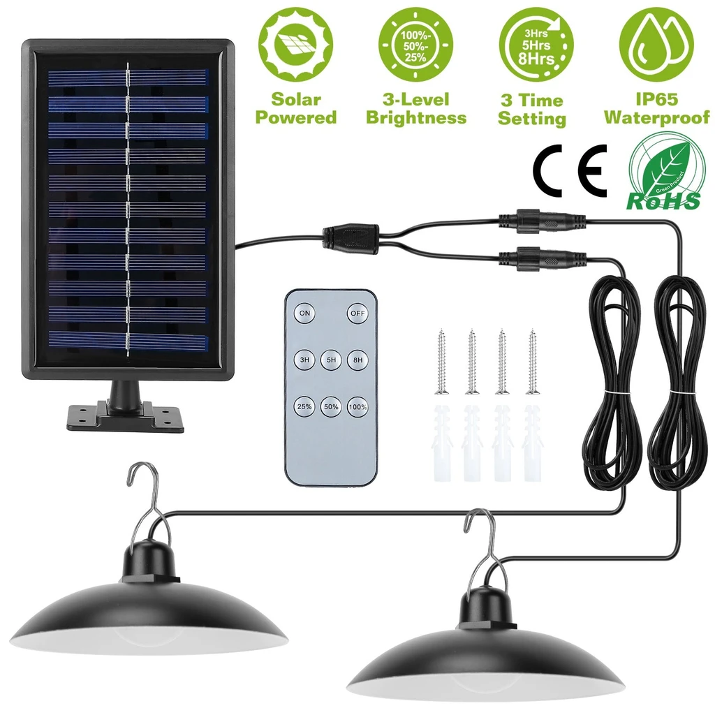 Directdeals Solar Shed Lights Dual Lighting Heads