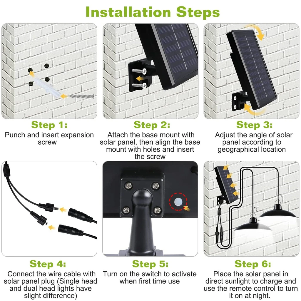 Directdeals Solar Shed Lights Dual Lighting Heads