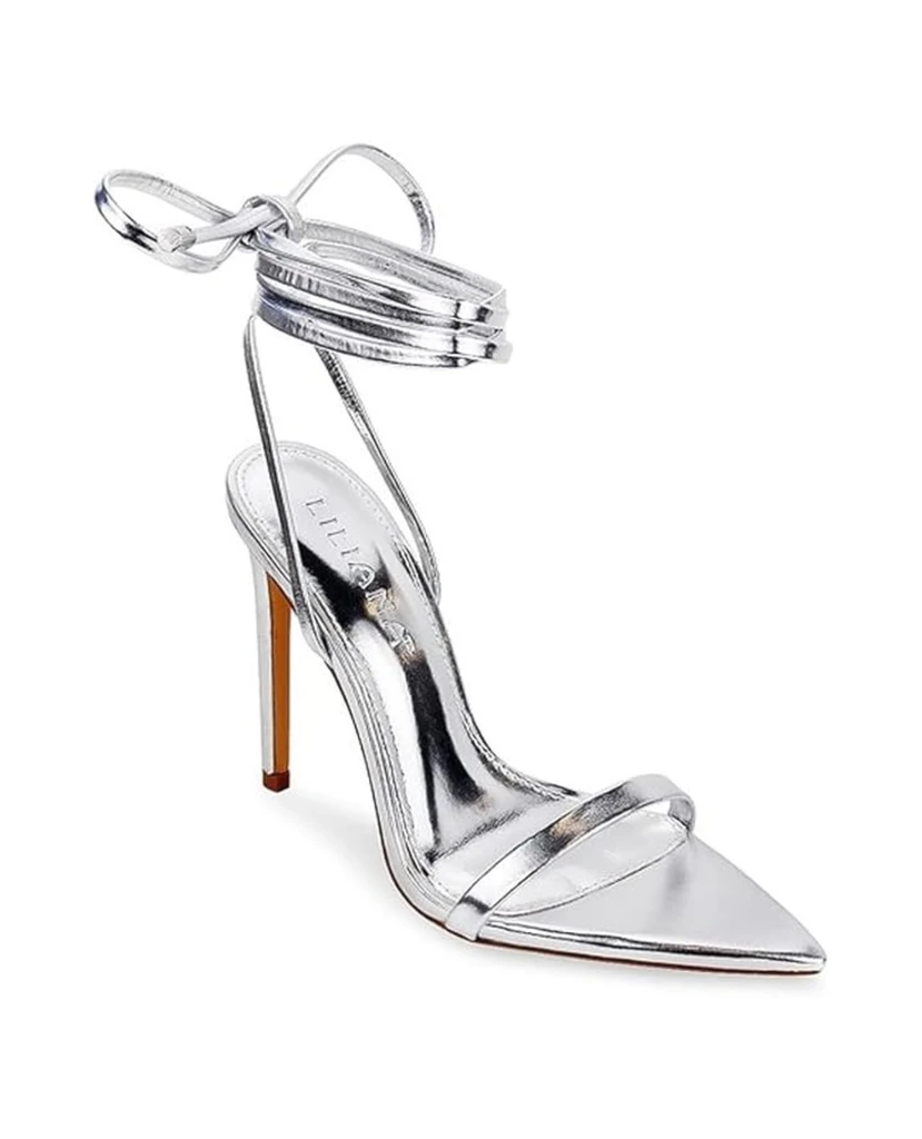 Shoe Time Women Lace Up Stiletto High Heel Sandals By Liliana