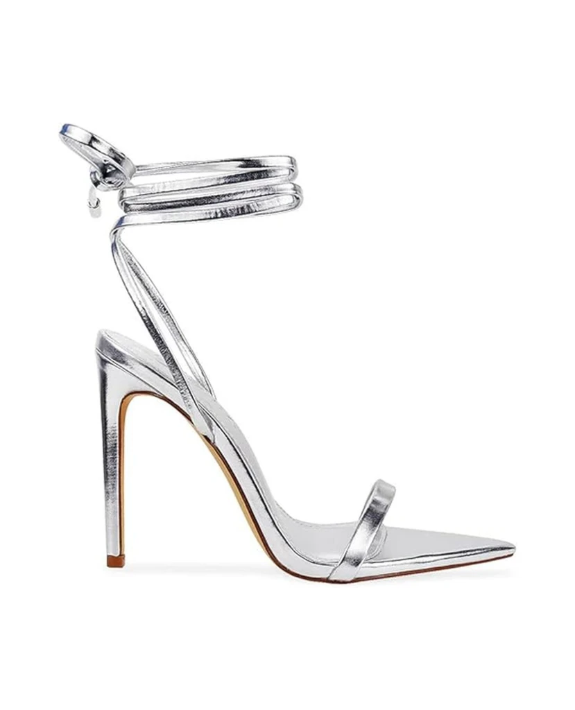 Shoe Time Women Lace Up Stiletto High Heel Sandals By Liliana