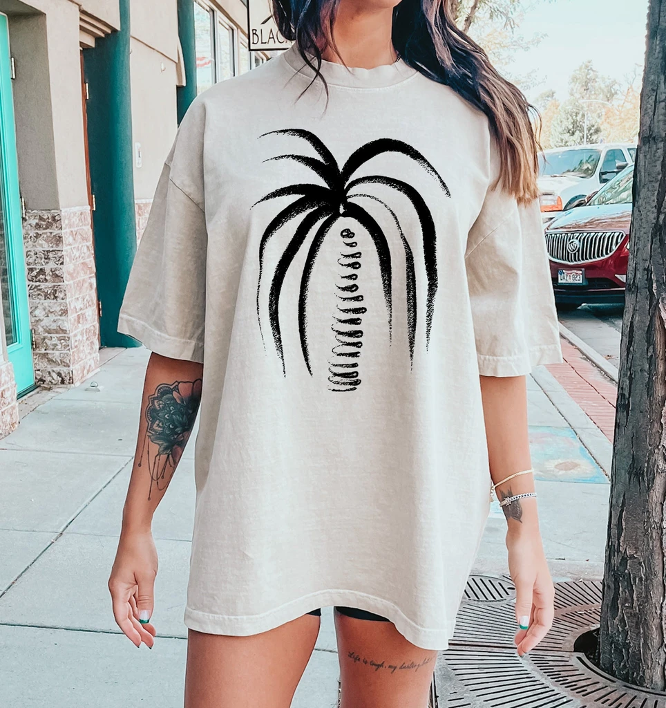 Refinery Number One Palm Tree Silhouette Art Vintage Comfort Colors Tshirt