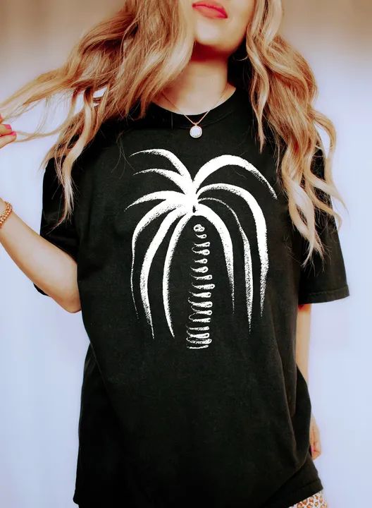 Refinery Number One Palm Tree Silhouette Art Vintage Comfort Colors Tshirt