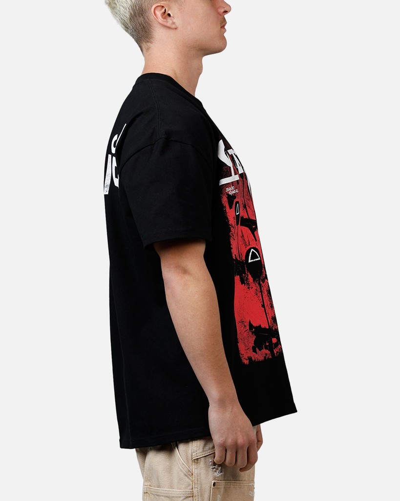 Goat Crew X Squid Game Masked Men T-Shirt イカゲーム Goat Crew X Squid Game Masked Men Heavyweight T-Shirt Black