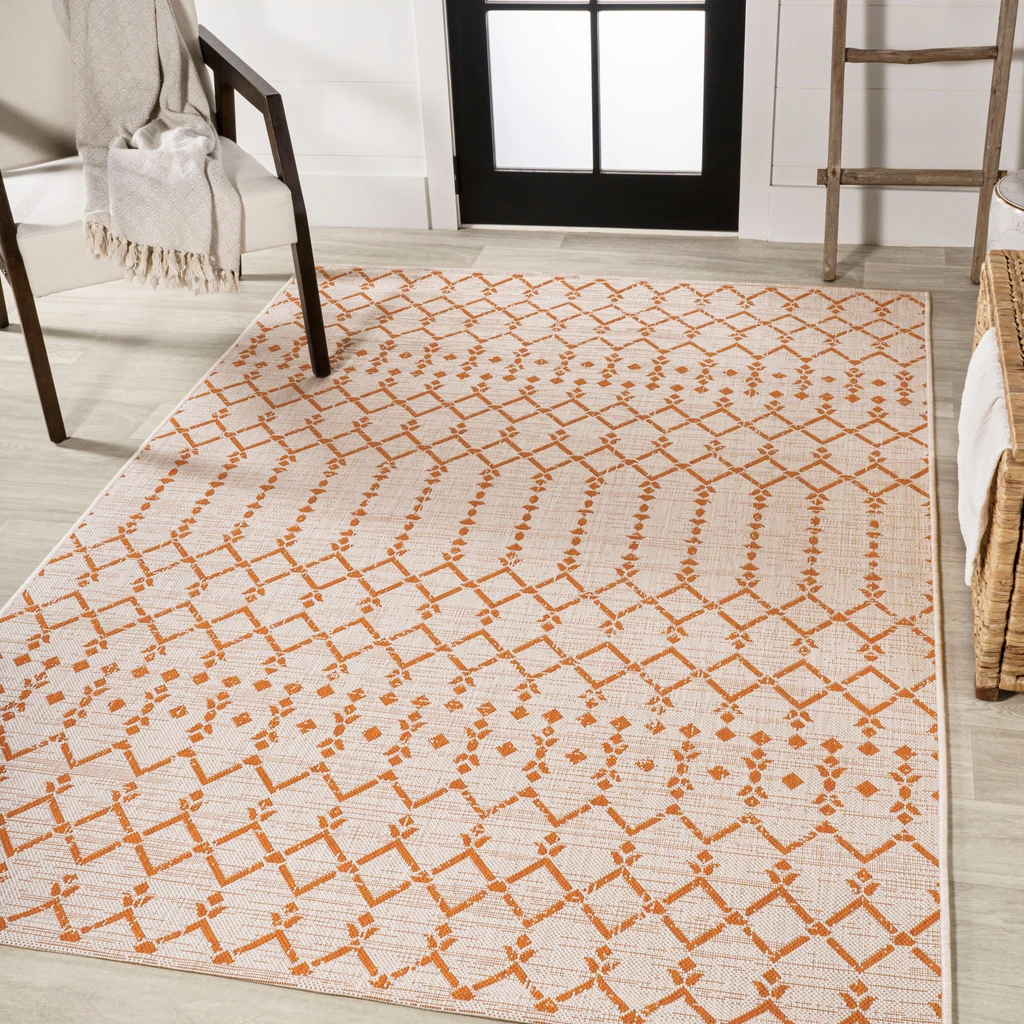 JONATHAN Y Ourika Moroccan Geometric Textured Weave Area Rug - Rectangle
