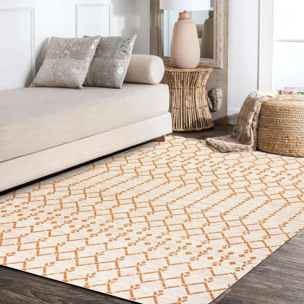 JONATHAN Y Ourika Moroccan Geometric Textured Weave Area Rug - Rectangle