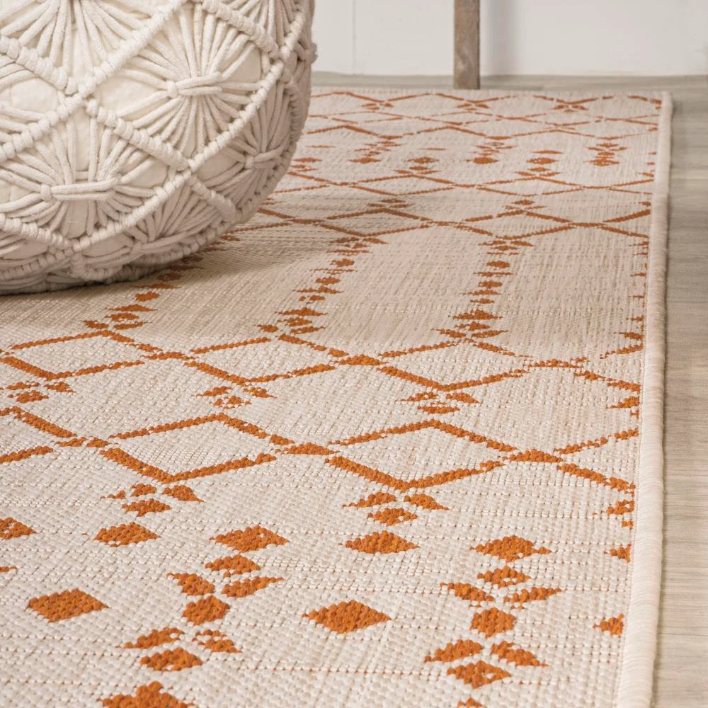 JONATHAN Y Ourika Moroccan Geometric Textured Weave Area Rug - Rectangle