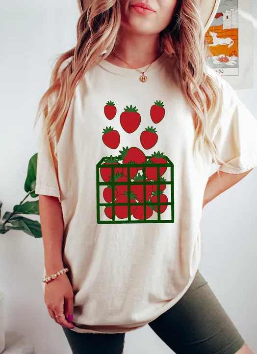 Refinery Number One Strawberry Basket Fruit Lover Comfort Colors Tshirt