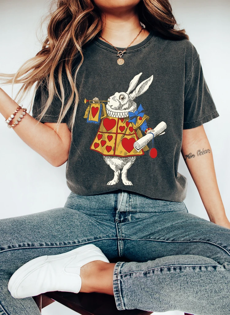 Refinery Number One White Rabbit Fictional Book Lover Comfort Colors Tshirt
