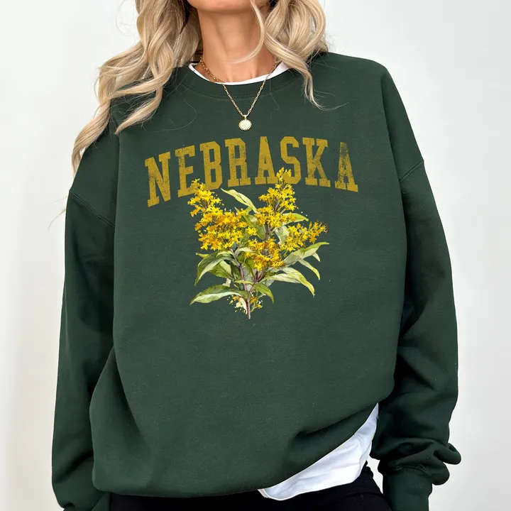 Refinery Number One Nebraska State Flower Sweatshirt