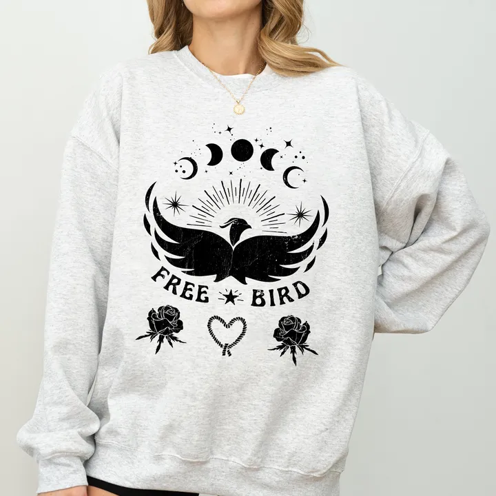 Refinery Number One Free Bird, Western, Country, Rock Music, Cowboy, Sweatshirt