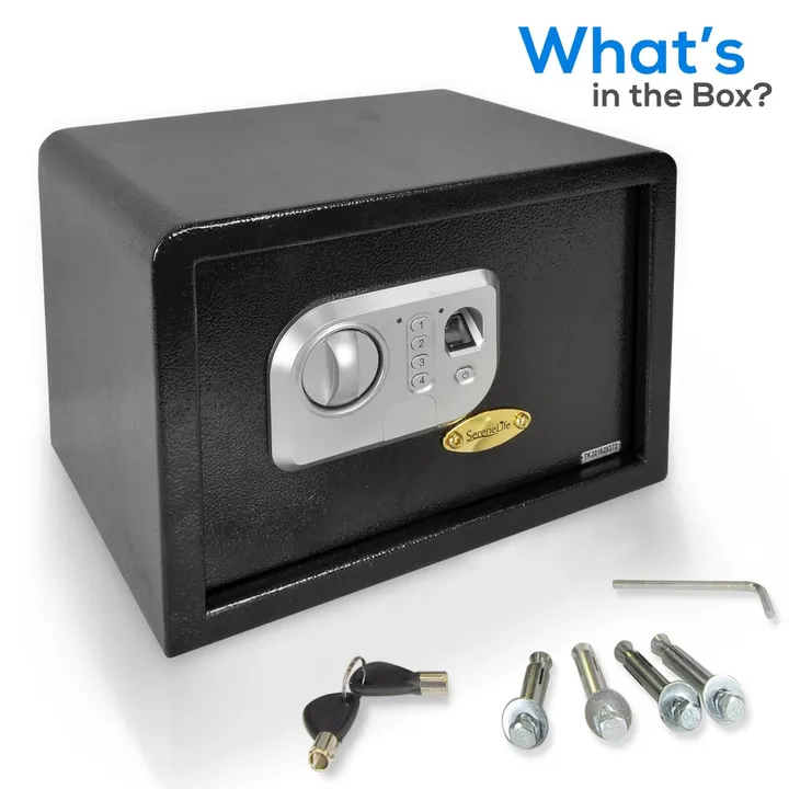 SereneLife Electronic Fingerprint Safe Box With Mechanical Override
