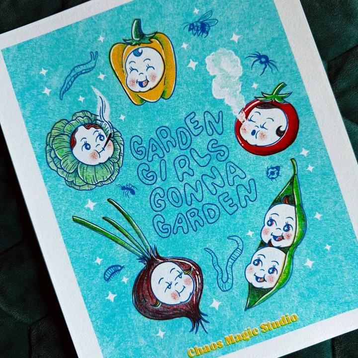 Chaos Magic Studio Garden Girls Art Print
