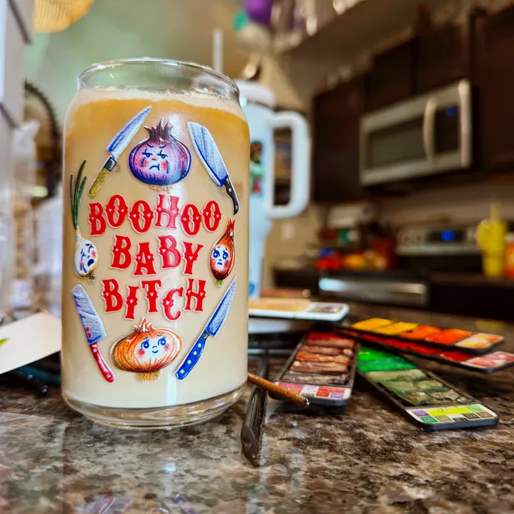 Chaos Magic Studio Boohoo Baby Bitch Glass Tumbler