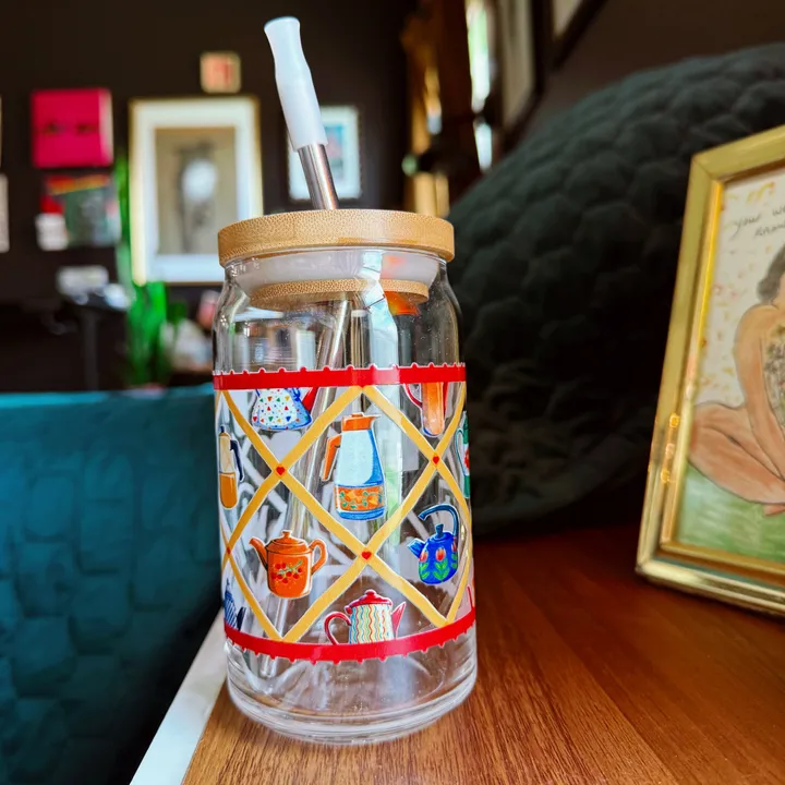 Chaos Magic Studio Vintage Kettle Glass Tumbler