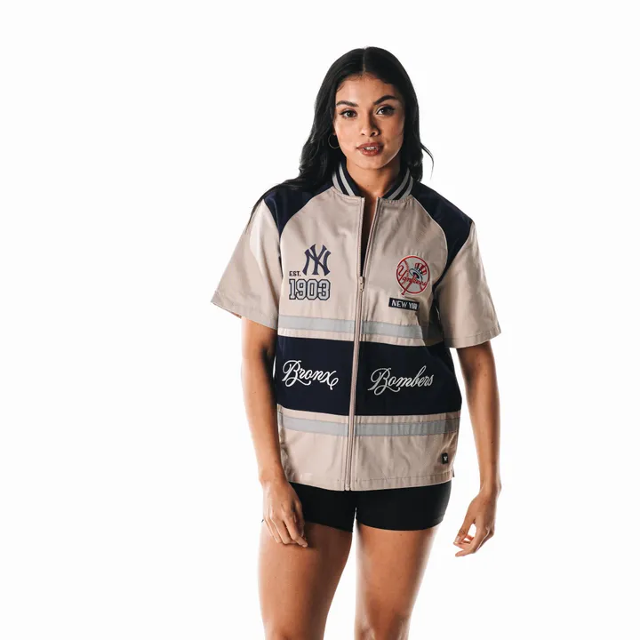 The Wild Collective NY Yankees Racing Zip Up Tee
